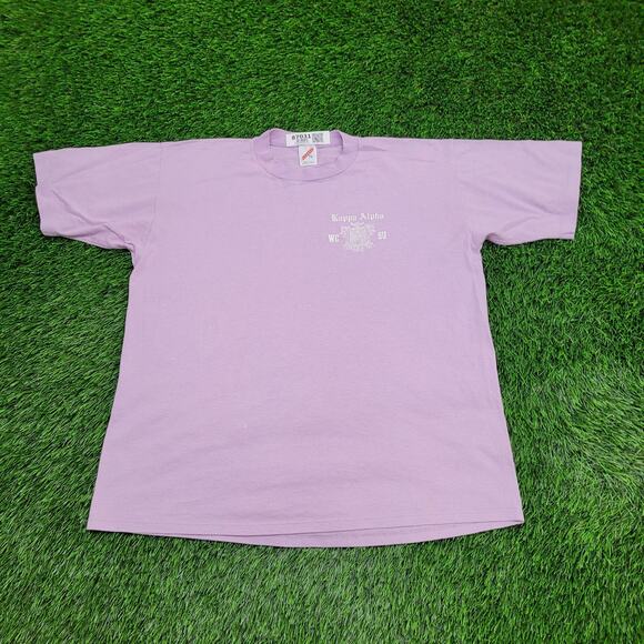 Vintage Kappa-Alpha Order Fraternity Shirt Womens XL 22x26 Purple - Picture 1 of 16